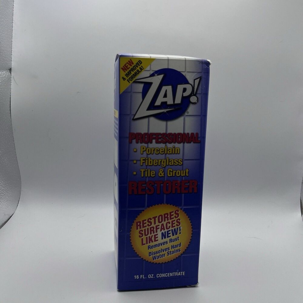 ZAP! ‎Professional Cleaner Porcelain Fiberglass Tile Restorer 16 oz. Concentrate